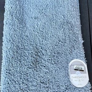 NEW Threshold Light Blue Performance Non-Skid Bath Rug 20x34”